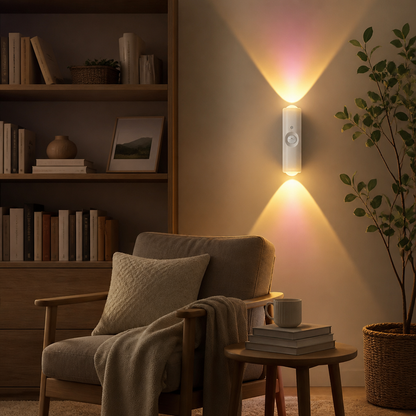 Sunset Motion Sensor Night Light - Rechargeable Cordless RGB Lamp for Nursery & Hallway