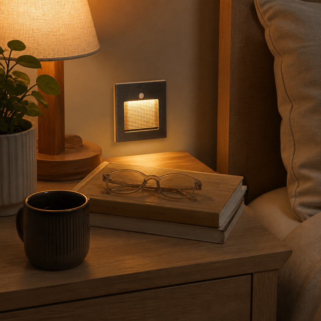 Motion Sensor Stair Light - Recessed PIR LED Step Lights for Stairs & Hallway