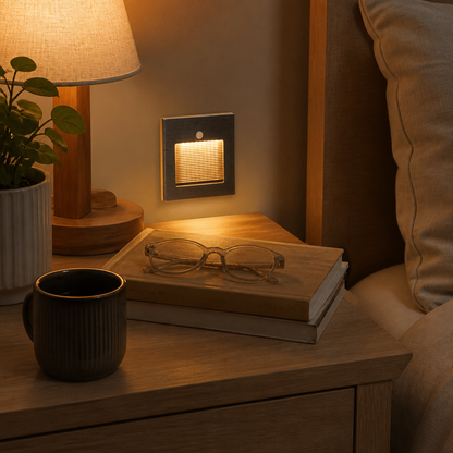 Motion Sensor Stair Light - Recessed PIR LED Step Lights for Stairs & Hallway