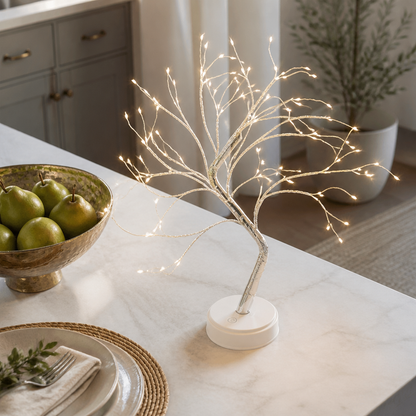 Copper Night Light - Copper Finish LED Table Lamp for Nursery, Hallway & Bedside
