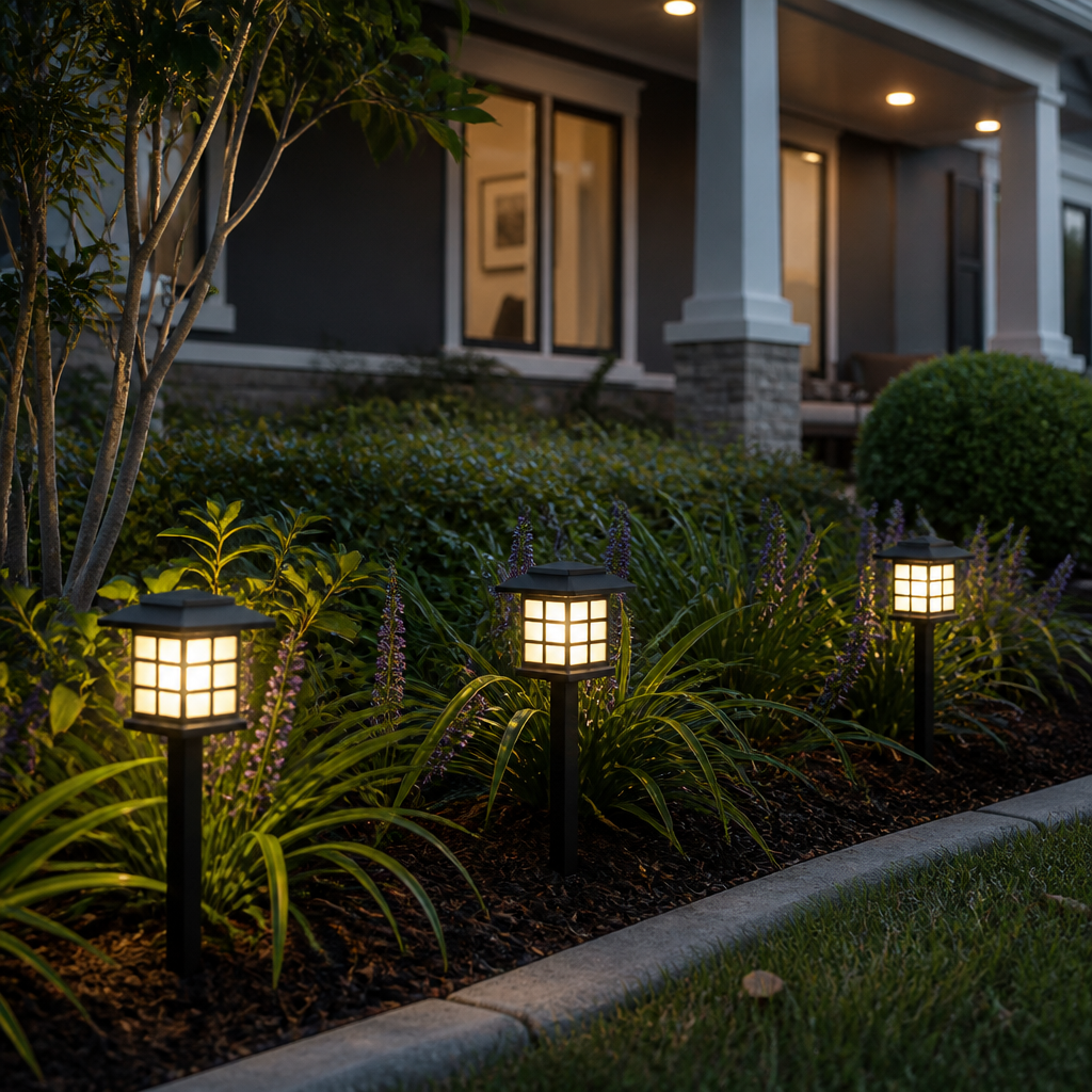 2 Pack Solar Pathway Lights - IP65 RGB/Warm White Garden Stake Lights