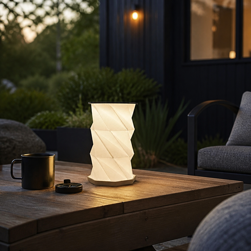 Portable Folding Origami Camping Lantern - USB-C Rechargeable Dimmable LED Light with 3000K, 4000K, 6000K Modes and 800mAh Battery