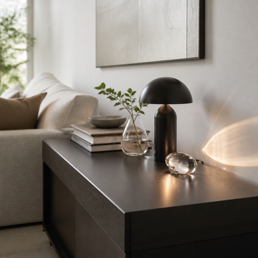 Crystal Table Lamp - Contemporary Crystal Bedside Light with Three Adjustable Colour Settings for Nightstand, Console and Desk