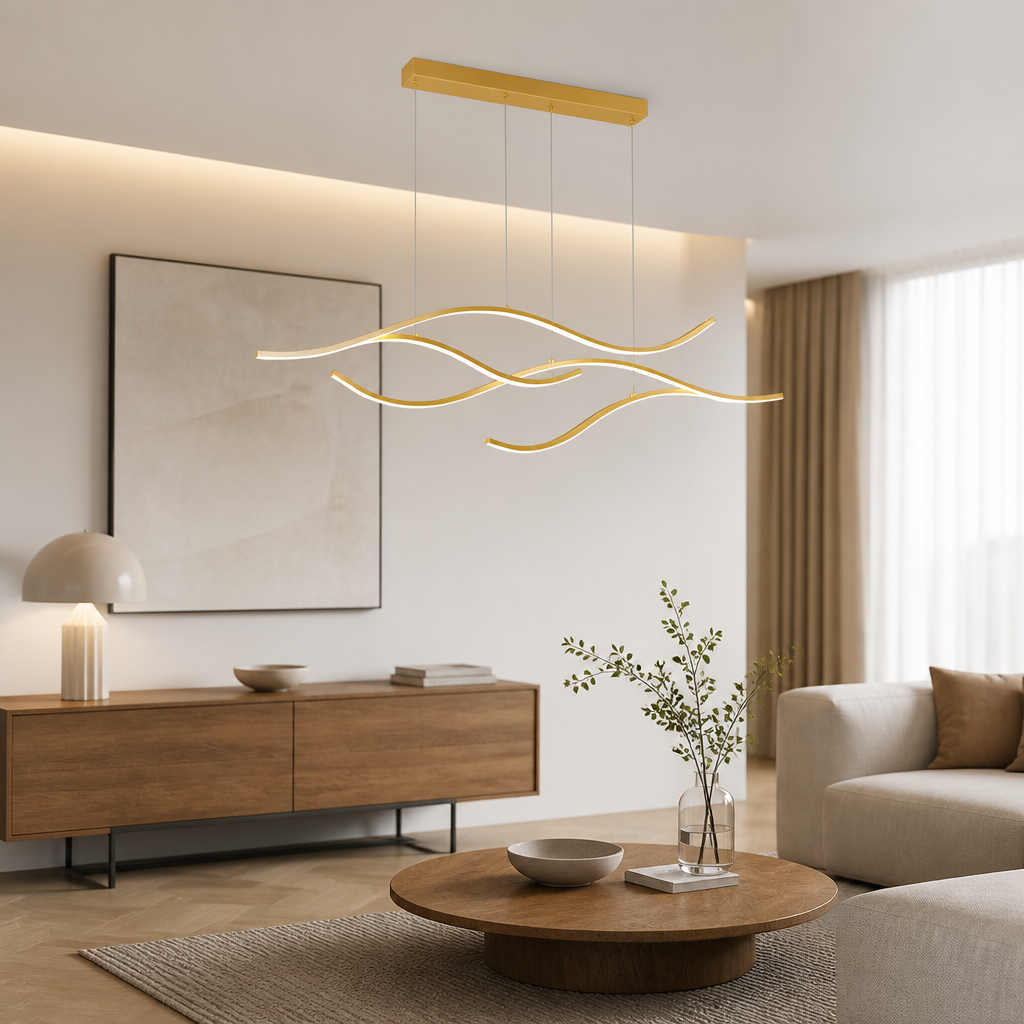 Tree Branch Chandelier - Gold or Black Aluminum Flush Ceiling Light for Dining Room