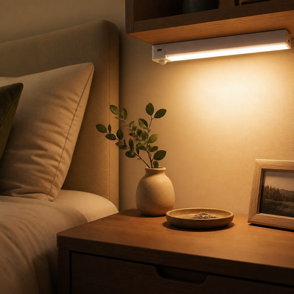 Motion Sensor LED Bar Light - Cordless Magnetic Rechargeable Strip for Closet & Cabinet
