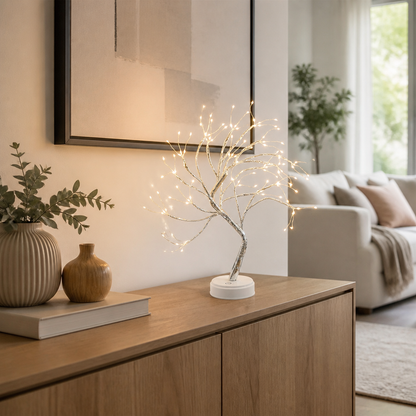 Copper Night Light - Copper Finish LED Table Lamp for Nursery, Hallway & Bedside