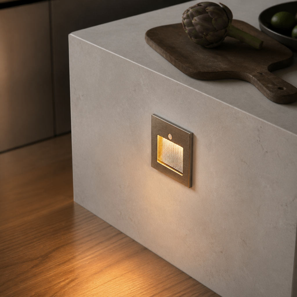 Motion Sensor Stair Light - Recessed PIR LED Step Lights for Stairs & Hallway