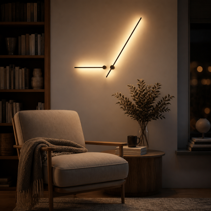 Nordic Minimalist Wall Lamp - Linear LED Sconce for Hallway, Headboard & Stairs