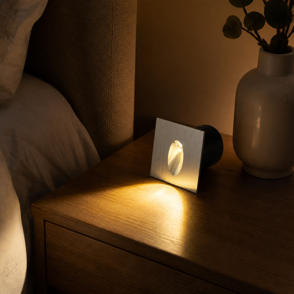 Recessed LED Step Light - Brushed Stair Wall Light for Staircase, Hall & Patio