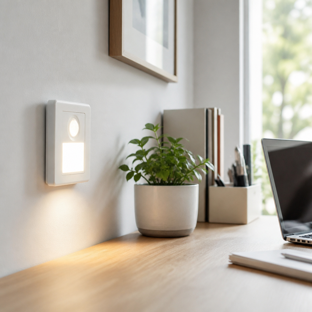 Motion Sensor Wall Light - Recessed Flush LED Night Light for Hallway & Stairs