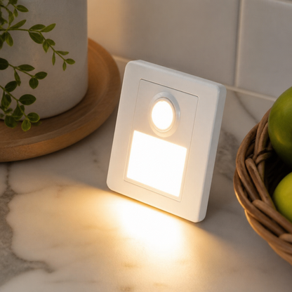 Motion Sensor Wall Light - Recessed Flush LED Night Light for Hallway & Stairs