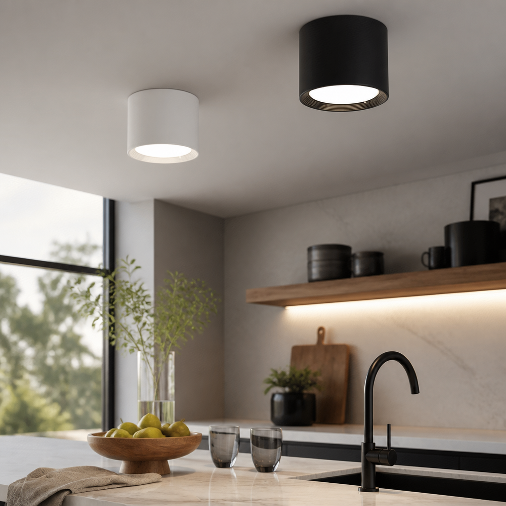 Surface Mounted LED Downlight - Dimmable Aluminum Ceiling Spot Light for Kitchen & Hall