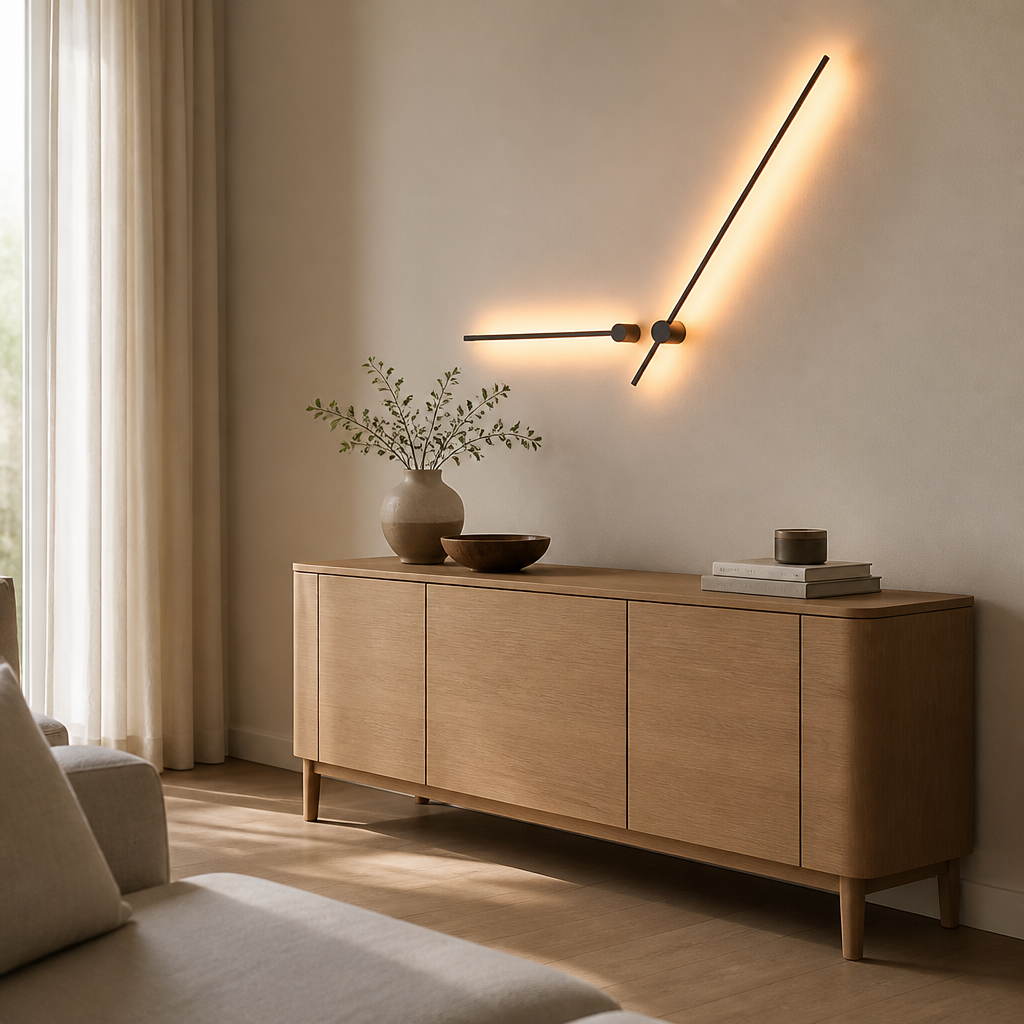 Nordic Minimalist Wall Lamp - Linear LED Sconce for Hallway, Headboard & Stairs