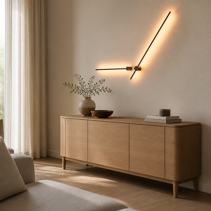 Nordic Minimalist Wall Lamp - Linear LED Sconce for Hallway, Headboard & Stairs