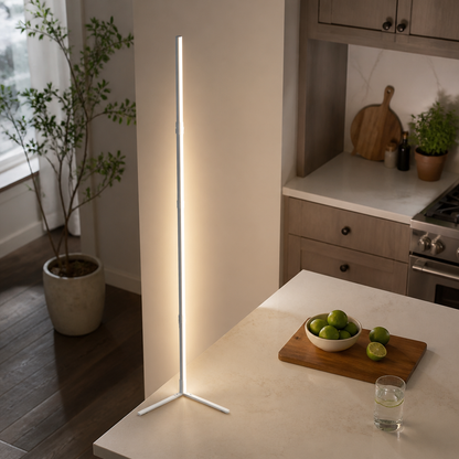 Modern RGB Floor Lamp - Smart LED Corner Light with WiFi App & Remote for Living Room