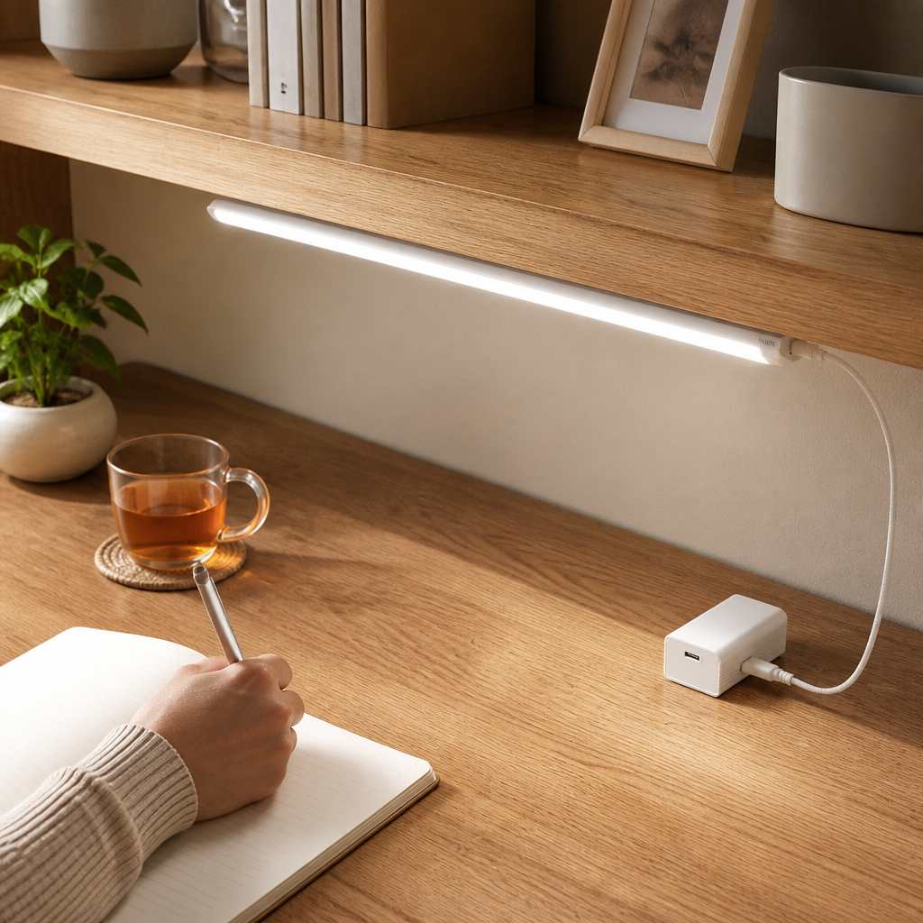 Rechargeable Motion Sensor Cabinet Light - USB-C Wireless LED Bar for Closet & Kitchen
