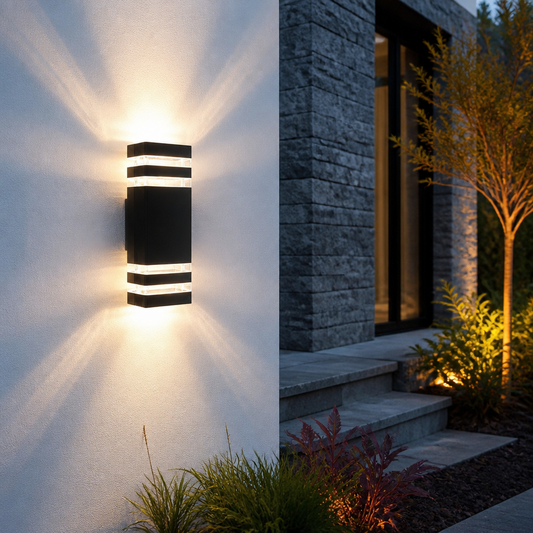 Outdoor GU10 Wall Light - IP65 Waterproof Porch Sconce with Motion Sensor & 5W Bulb