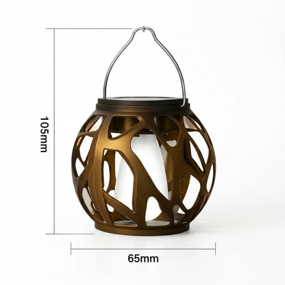 Solar Hanging Flame Lanterns - Weather-Resistant Flickering LED Lanterns in 1, 2 or 4 Packs for Tree Branches, Shepherd's Hooks and Pergolas