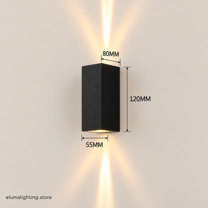 IP65 LED Wall Light - 6W/10W Die Cast Aluminium Sconce in 120mm/180mm with White, Warm White, Red, Blue, Green or Yellow LED