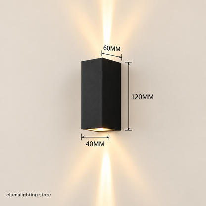 IP65 LED Wall Light - 6W/10W Die Cast Aluminium Sconce in 120mm/180mm with White, Warm White, Red, Blue, Green or Yellow LED